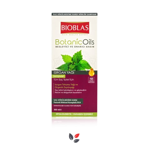 Bioblas Botanic Oils Isırgan Yağlı 360 ml Saç Dökülmesine Karşı Şampuan
