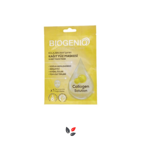 Biogeniq Maskesi 25 Gr Kolajen İçerikli Kağıt Yüz Maskesi