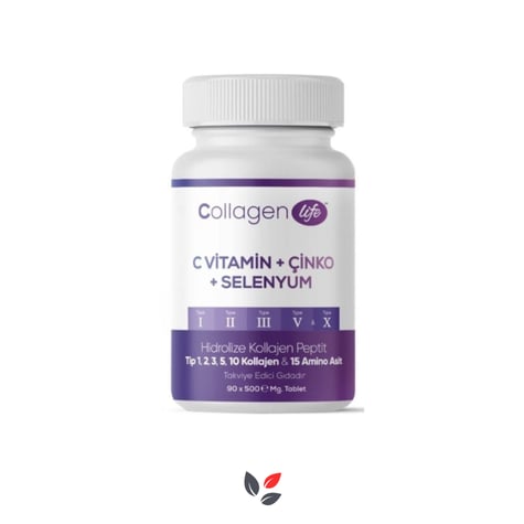 Collagen Life Pro C Vitamin Çinko Selenyum 500 mg 90 Tablet
