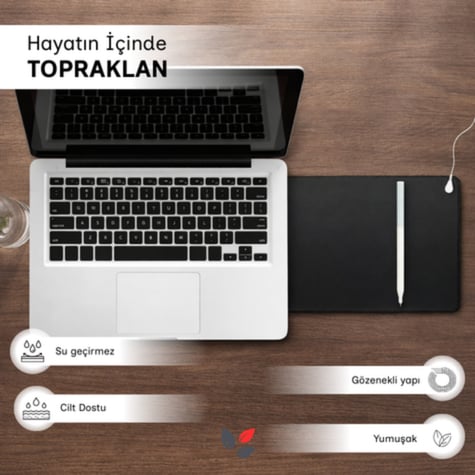 Deep Flex Stres Azaltıcı ve Enerji Dengeleyici Topraklama Matı Set (Mat + Kablo + Priz Adaptörü) 25x35 cm