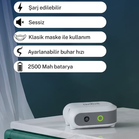 Direct Nexus Şarjlı Mini Kompresörlü Nebulizatör
