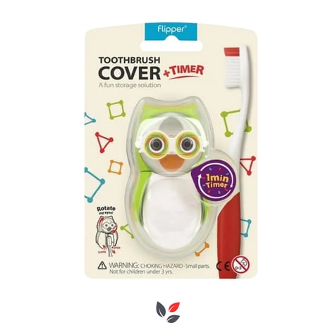 Flipper Diş Fırçası Saklama Kabı Yeşil Baykuş