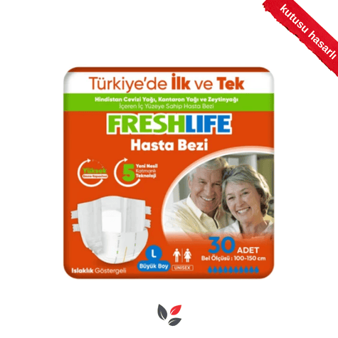 Freshlife Hasta Bezi Belbantlı Large 30'lu - KUTUSU HASARLI