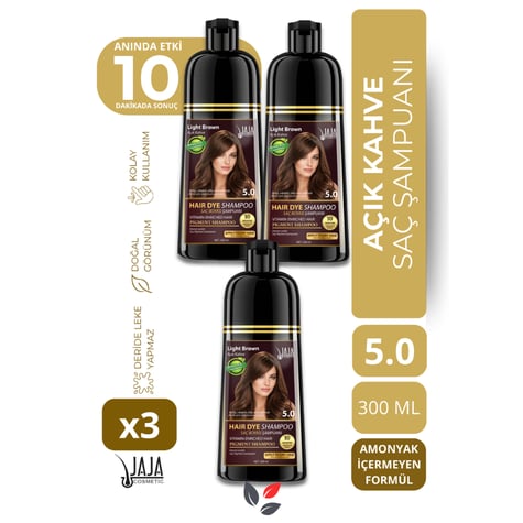 Jaja 5.0 Açık Kahve Şampuan 300 ml - 3 Adet