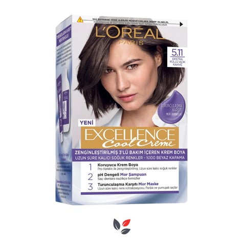 L'Oreal Paris Excellence Cool Creme 5.11 Ekstra Küllü Açık Kahve Saç Boyası