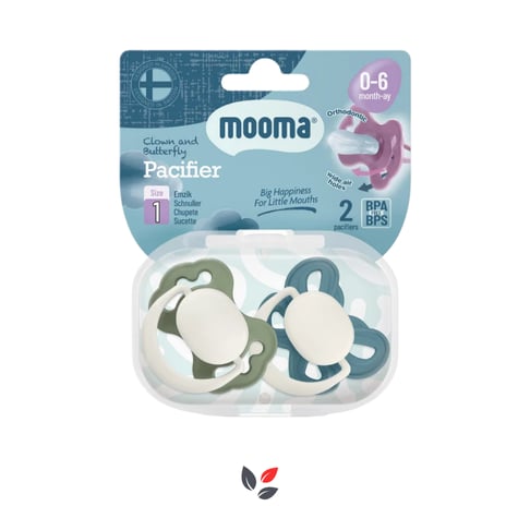 MOOMA Clown And Butterfly 2'li Emzik No:1 (0-6 AY) - Ball Blue Ve River Green