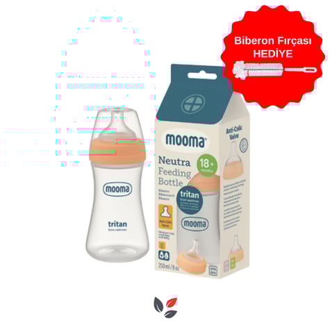 Mooma Neutra Antikolik Tritan Biberon 250 ml +18 Ay (Gül Kurusu / Old Rose)
