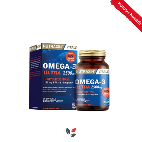 Nutraxin Omega-3 Ultra 2500 mg 30 Yumuşak Kapsül - KUTUSU HASARLI