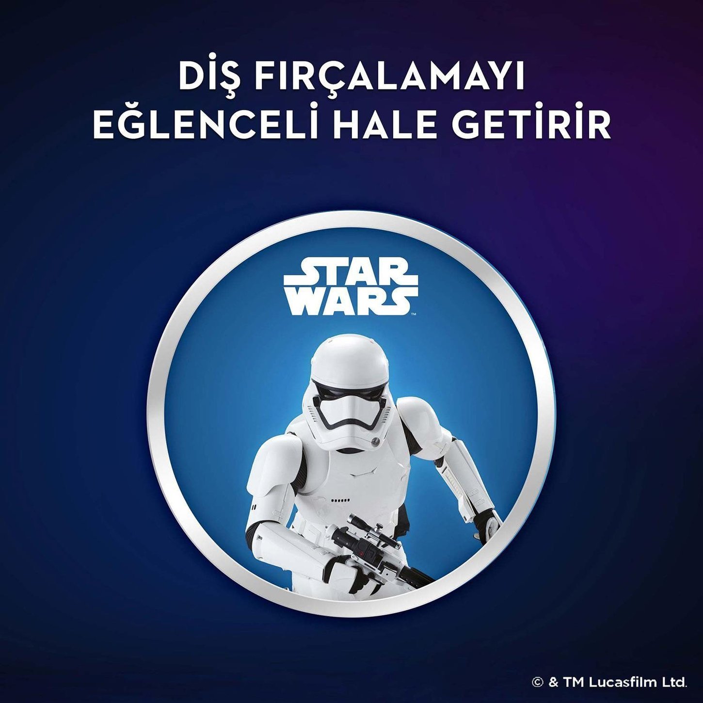ORAL-B D100 STAR WARS OZEL SERI COCUKLAR ICIN SARJ EDILEBILIR DIS FIRCASI