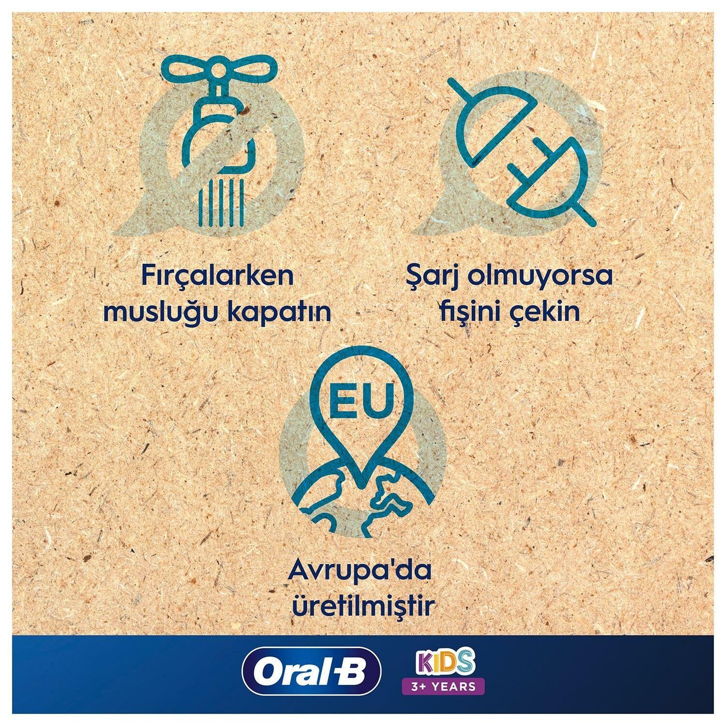 ORAL-B D100 VITALITY FROZEN OZEL SERI COCUKLAR ICIN SARJ EDILEBILIR DIS FIRCASI