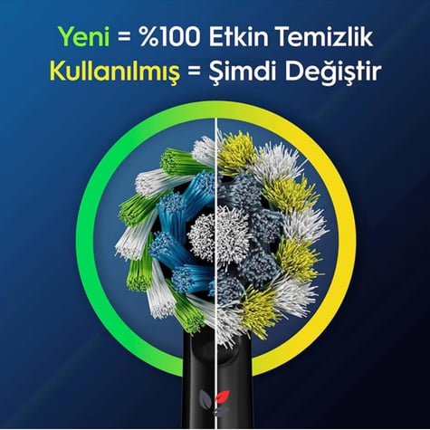 Oral-B Pro Cross Action X-Filament Siyah Şarjlı Diş Fırçası Yedek Başlığı 4 Adet