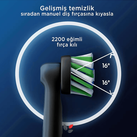 Oral-B Pro Cross Action X-Filament Siyah Şarjlı Diş Fırçası Yedek Başlığı 4 Adet