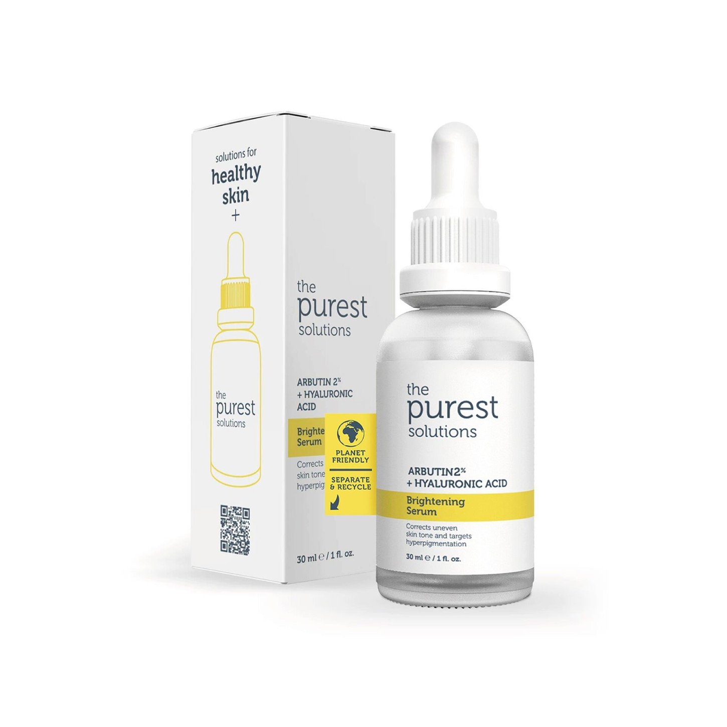 THE PUREST SOLUTIONS ARBUTIN %2 + HYALURONIC ACID LEKE GIDERICI VE CILT TONU ESITLEYICI 30 ML