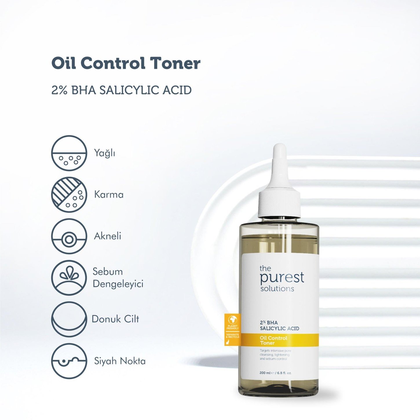 The Purest Solutions Bha %2 Oil Control Toner Gözenek Dengeleyici Tonik 200 ml