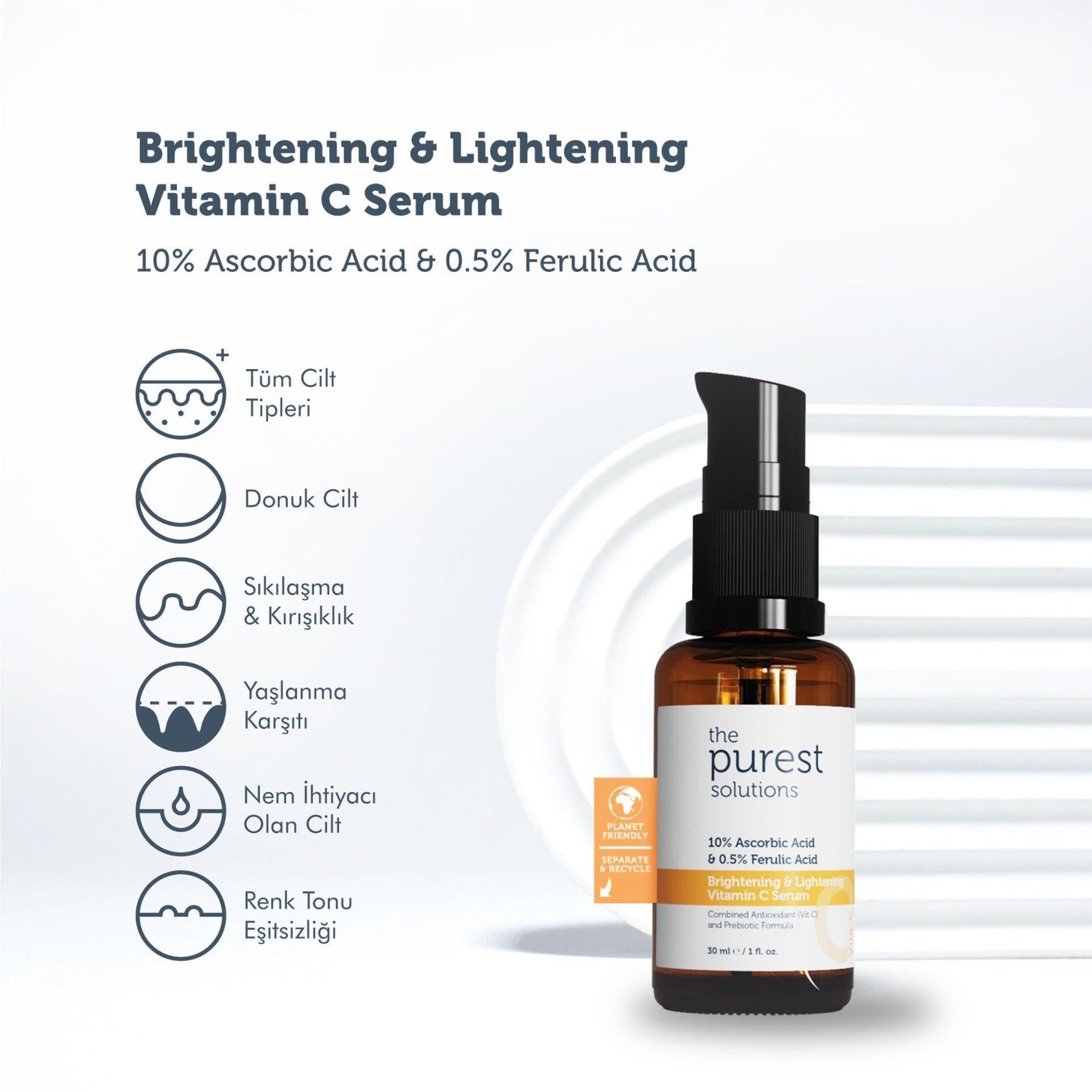 The Purest Solutions Brightening + Lightening Vitamin C Serum 30 ml