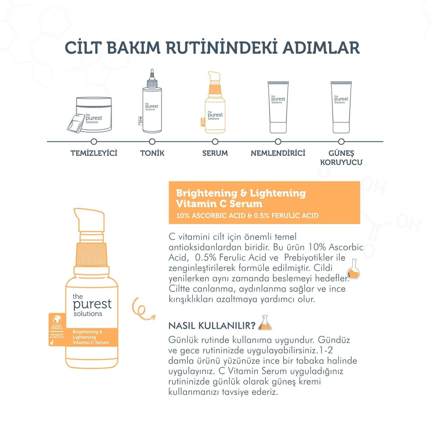 The Purest Solutions Brightening + Lightening Vitamin C Serum 30 ml