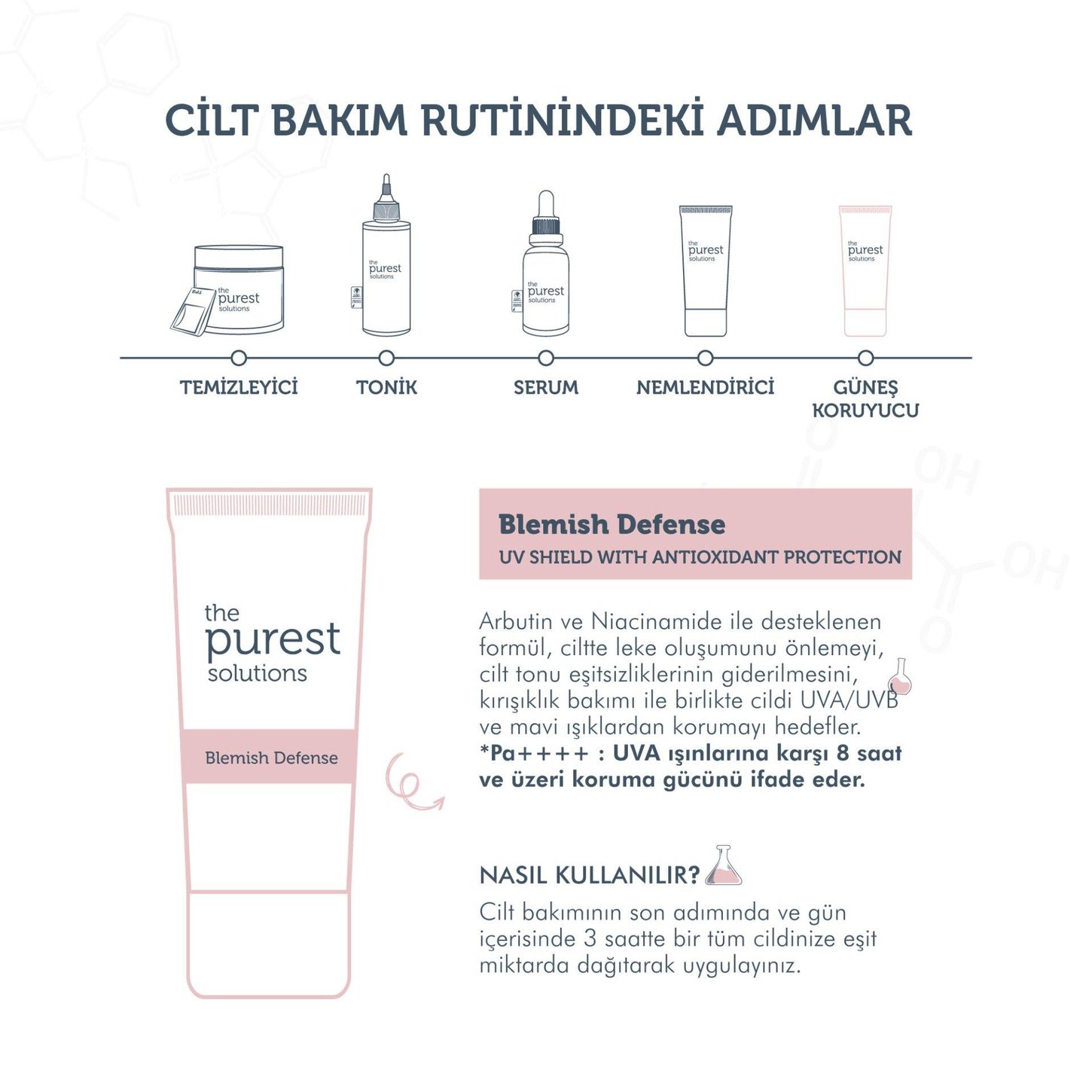 The Purest Solutions Lekeli Ciltler İçin Antioksidan Destekli Güneş Kremi SPF 50+ 50 ml