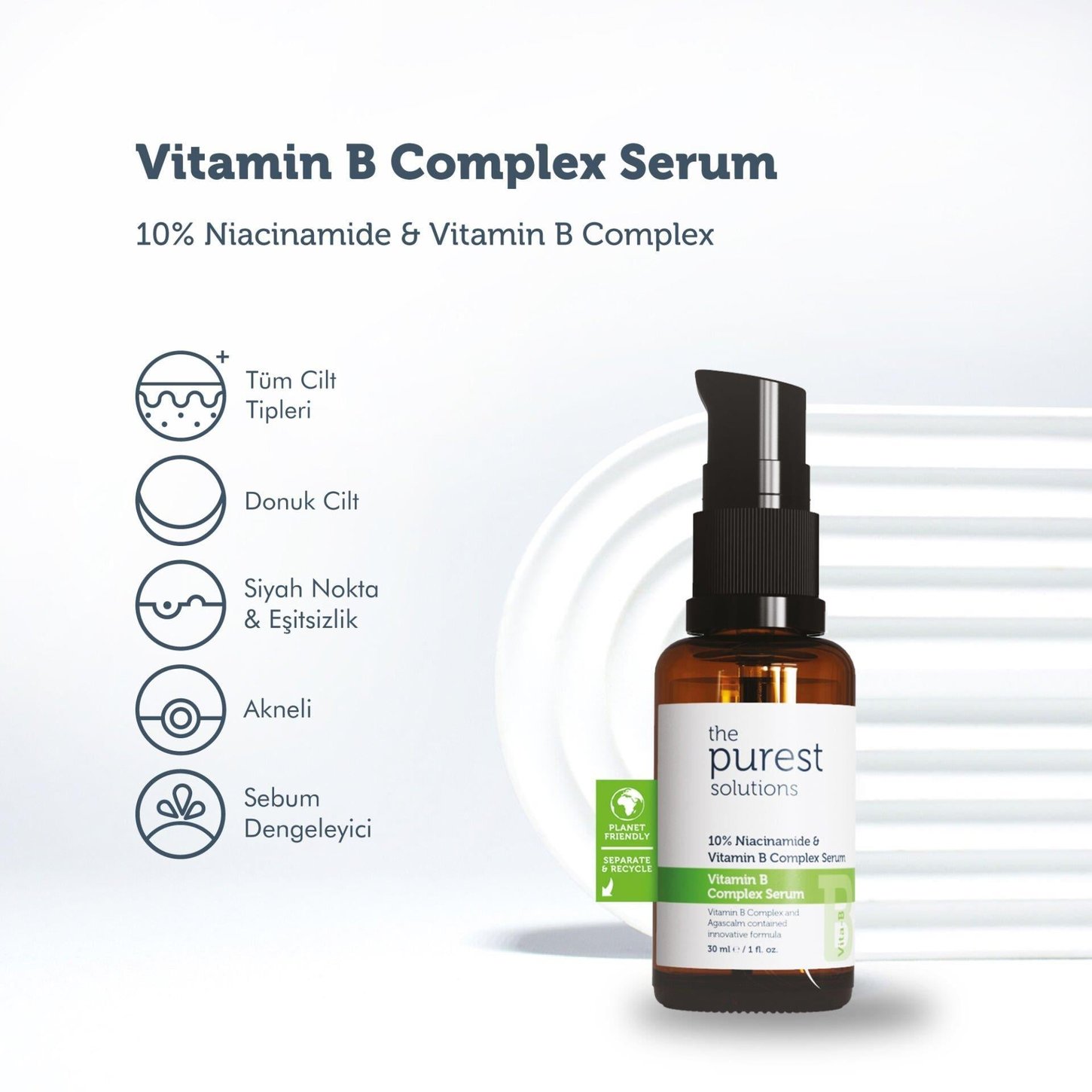 THE PUREST SOLUTIONS VITA-B COMPLEX NIACINAMIDE 10% SERUM 30 ML