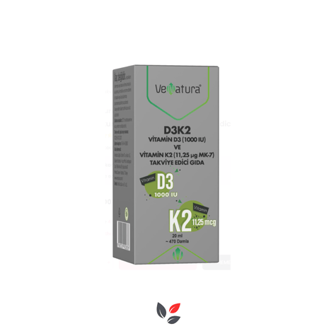 Venatura D3K2 Vitamin Takviye Edici Gıda 20 ml