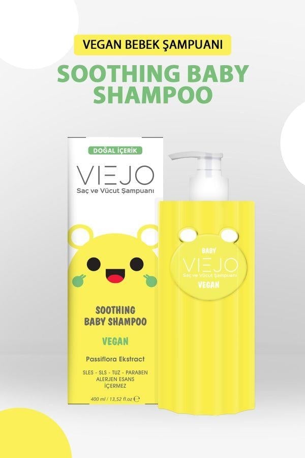 Viejo Vegan Bebek Saç Ve Vücut Şampuanı
