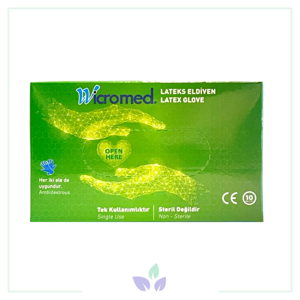 Wicromed Latex Eldiven 10'Lu Small