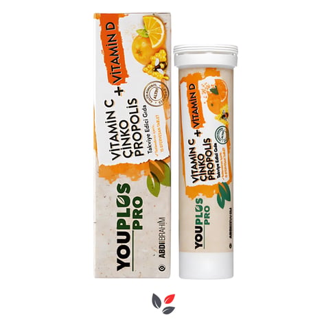 YouPlus Pro Vitamin C Çinko Propolis Takviye Edici Gıda 15 Tablet