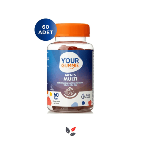 Y'our Gummie Men's Multi Gummies Vitamin 60 Adet Çiğnenebilir Jel Form