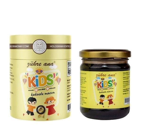 Zühre Ana Kids Pekmez Arı Sütü Vitamin Kakaolu Macun 240 ml