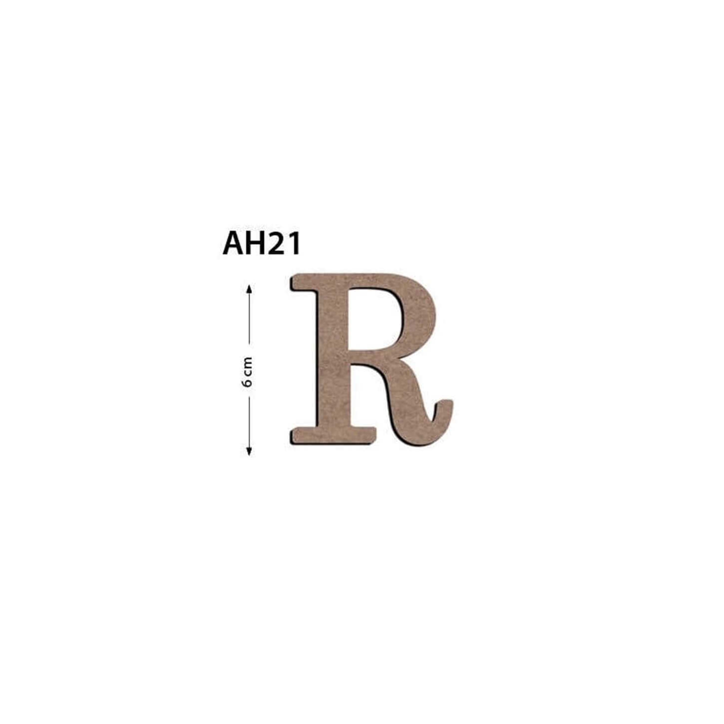Ah21 Ahşap 6 Cm R Harfi
