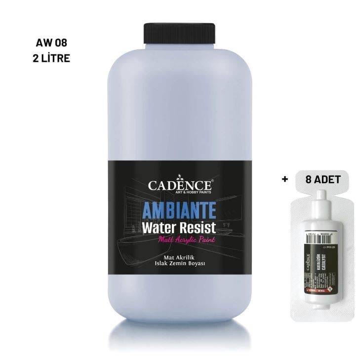 Ambiante Islak Yüzey Boyası AW-08 Arduvaz Gri 2000ML + Katalizör 80Gr