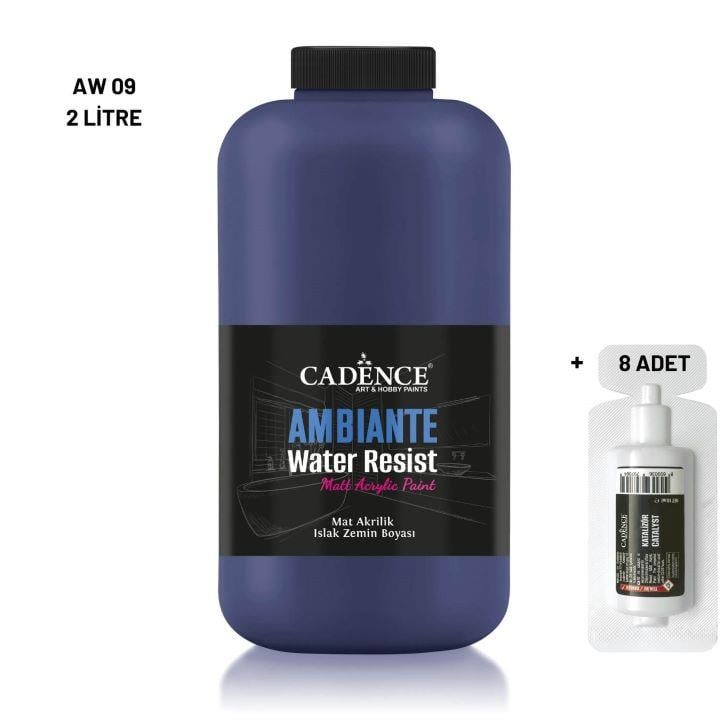 Ambiante Islak Yüzey Boyası AW-09 Gece Mavi 2000ML + Katalizör 80Gr