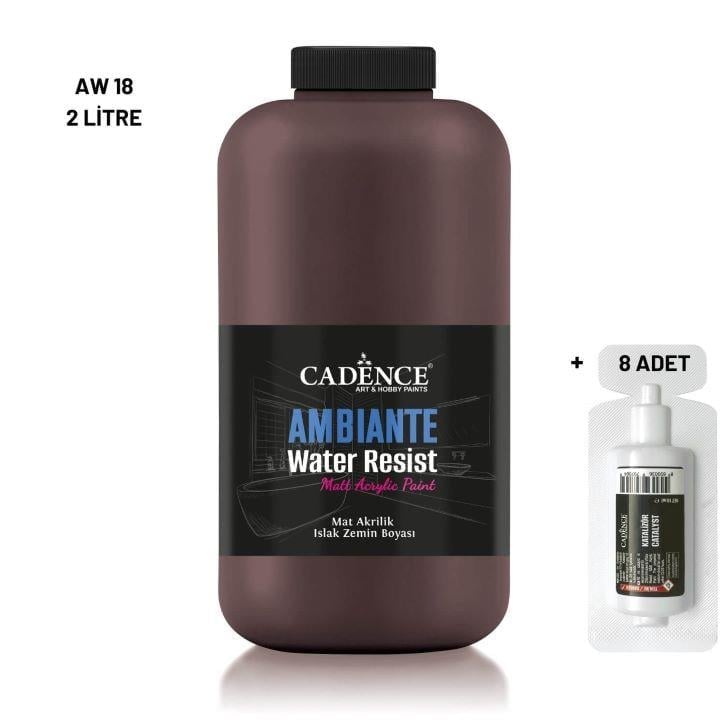Ambiante Islak Yüzey Boyası AW-18 Koyu Kahve 2000ML + Katalizör 80Gr