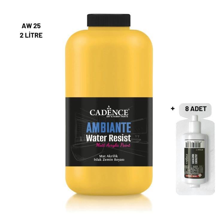 Ambiante Islak Yüzey Boyası AW-25 Güneş Sarı 2000ML + Katalizör 80Gr