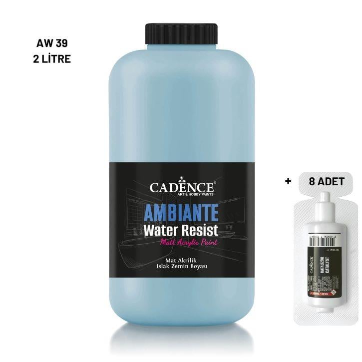 Ambiante Islak Yüzey Boyası AW-39 Toz Mavi 2000ML + Katalizör 80Gr