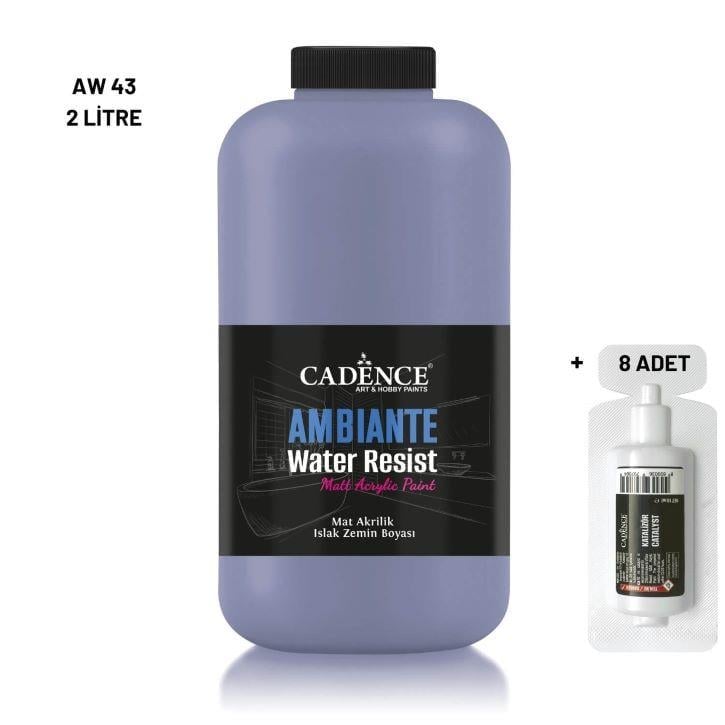 Ambiante Islak Yüzey Boyası AW-43 Pastel Mavi 2000ML + Katalizör 80Gr