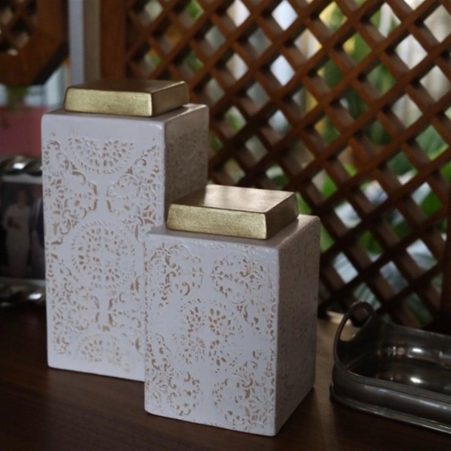 Antik Kare Küp İkili