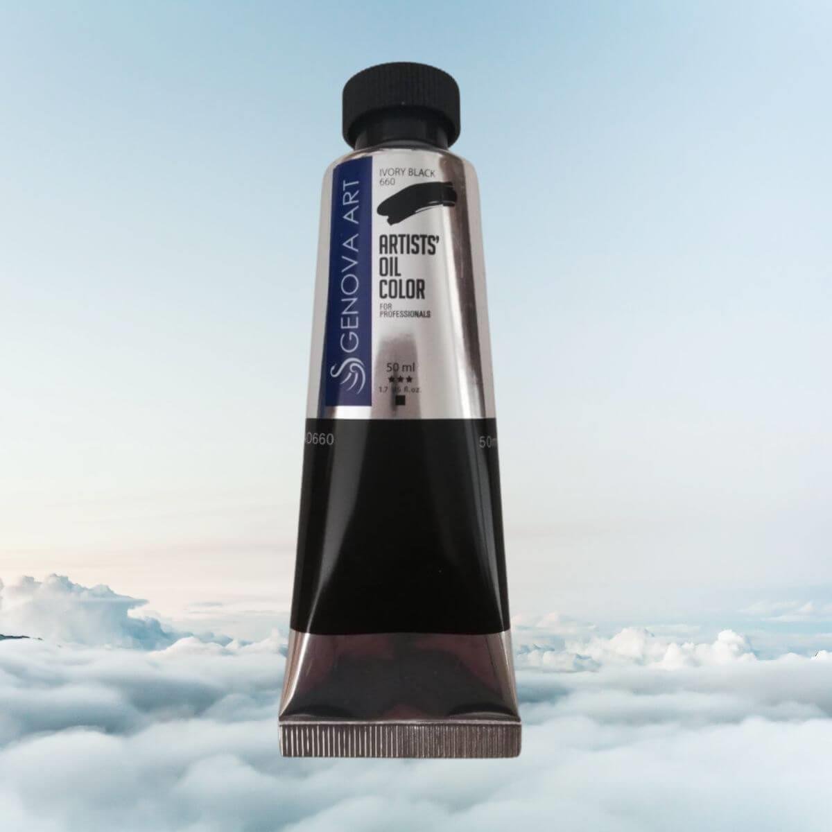Масляная краска Genova 660 слоновая кость черная 50 мл