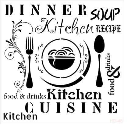 ديكور المنزل استنسل HD48 45x45