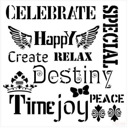 Трафарет для домашнего декора HD54 45х45