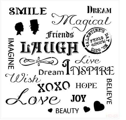 Трафарет для домашнего декора HD55 45х45