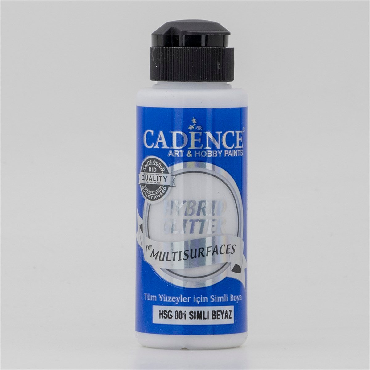 HSG001 Beyaz Gümüş Simli Multisurface Boya 120 ML