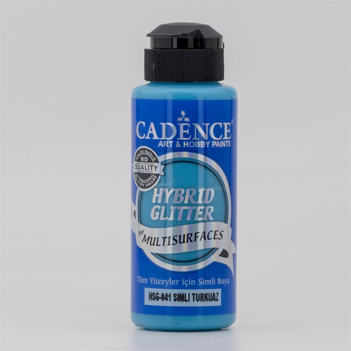 HSG041 Turkuaz Gümüş Simli Multisurface Boya 120 ML