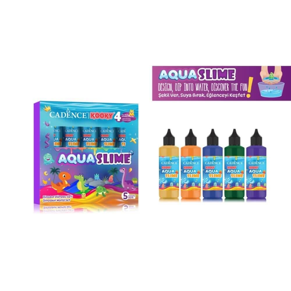 Kooky Aqua Slime Dinazor Dünyasıı Seti 5x90ml