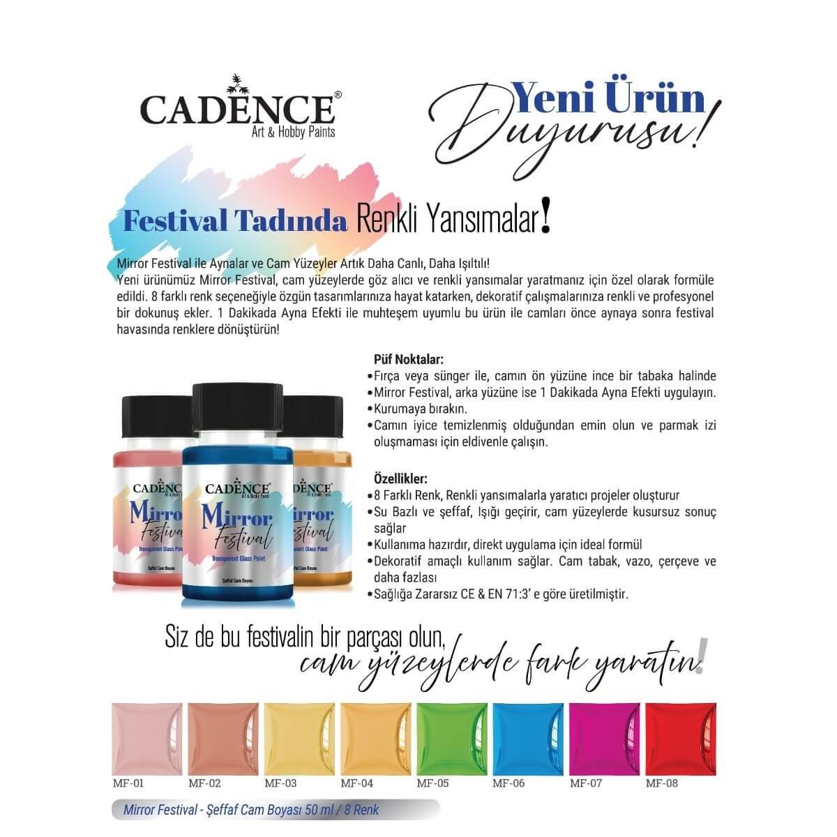 Mirror Festival Cam Boyası MF-08 Kırmızı 50ML