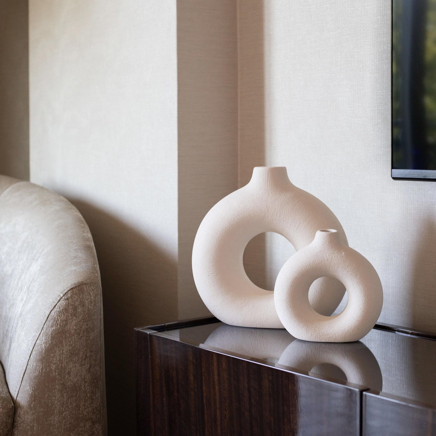 Nordic Seri Dokulu Halka Vazo Seti