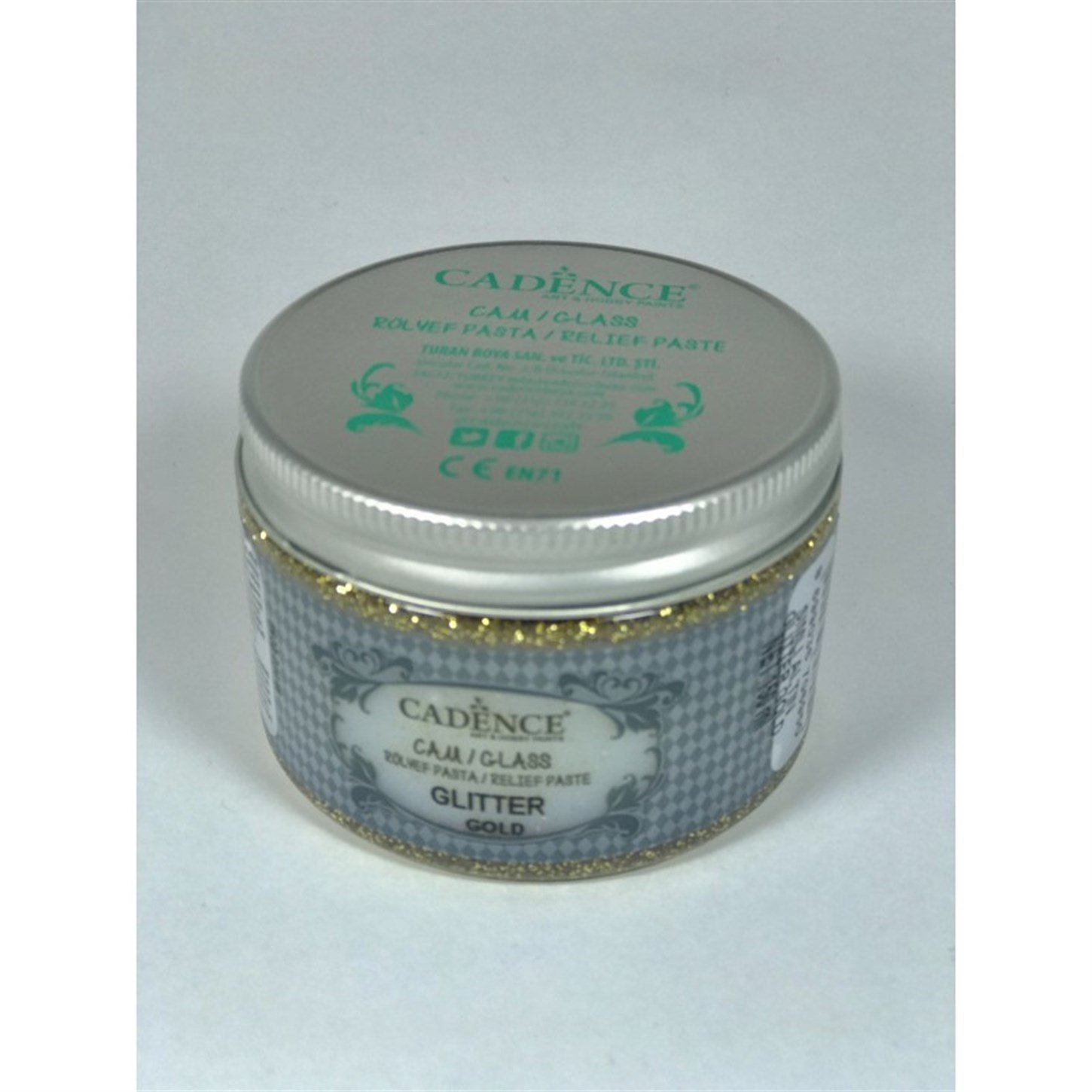 Simli Cam Rölyef Pasta - Altın