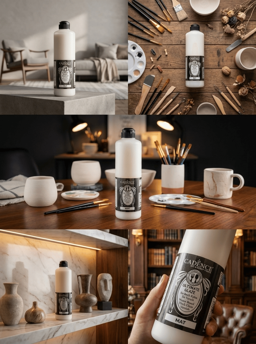 Ultimate Glaze Kalın Sır Vernik Mat 500 ML - Cadence  - Ataşehir Toptan & Perakende Satış | Sanatsalhobi.com.tr