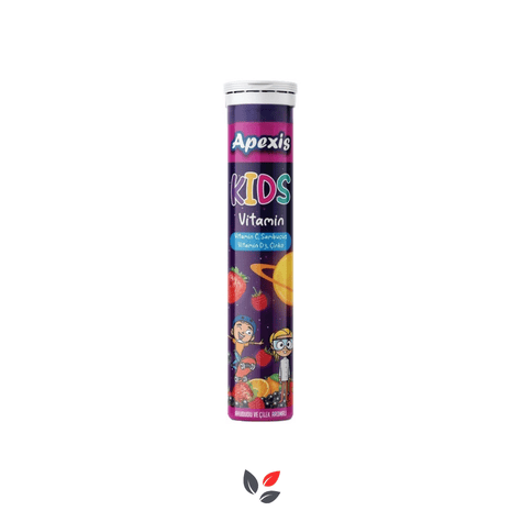 Apexis Kids Vitamin Ahududu ve Çilek Aromalı 20 Efervesan Tablet