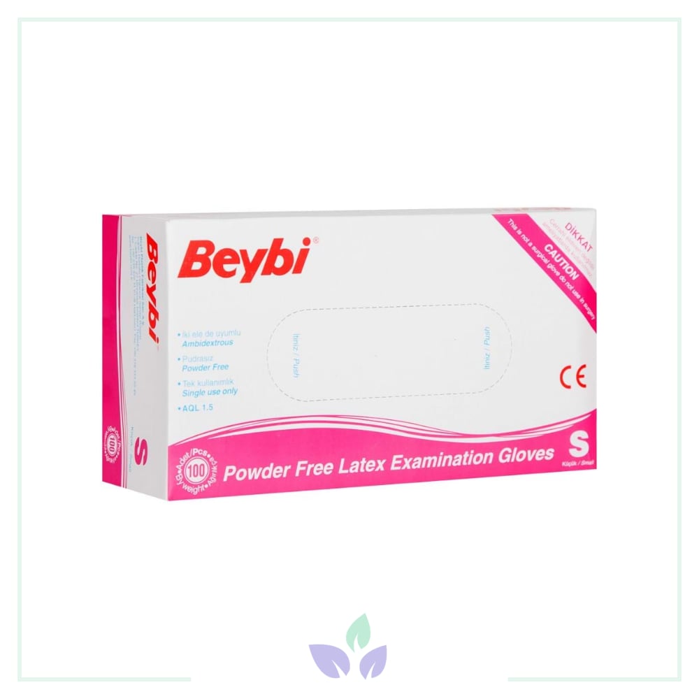 Beybi Pudrasız Lateks Eldiven Small 100 Adet