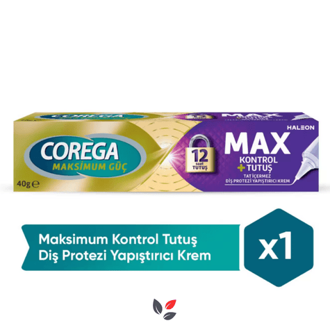 Corega Maksimum Güç Kontrol + Tutuş Diş Protezi Yapıştırıcı Krem 40 gr